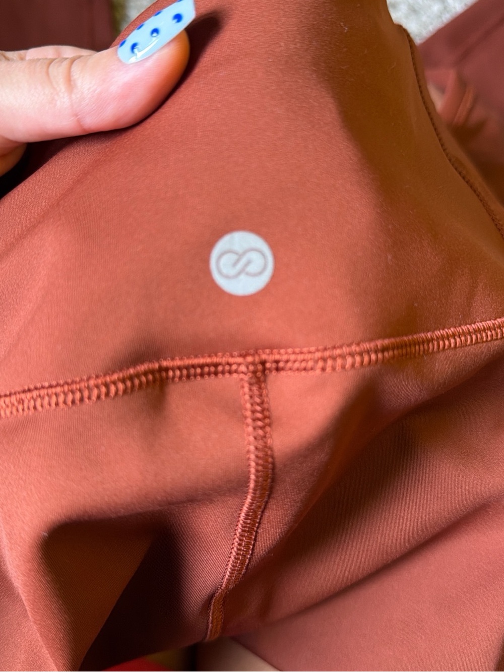 CALIA by Carrie Underwood Rust-Red Active Leggings - Picture 3 of 4